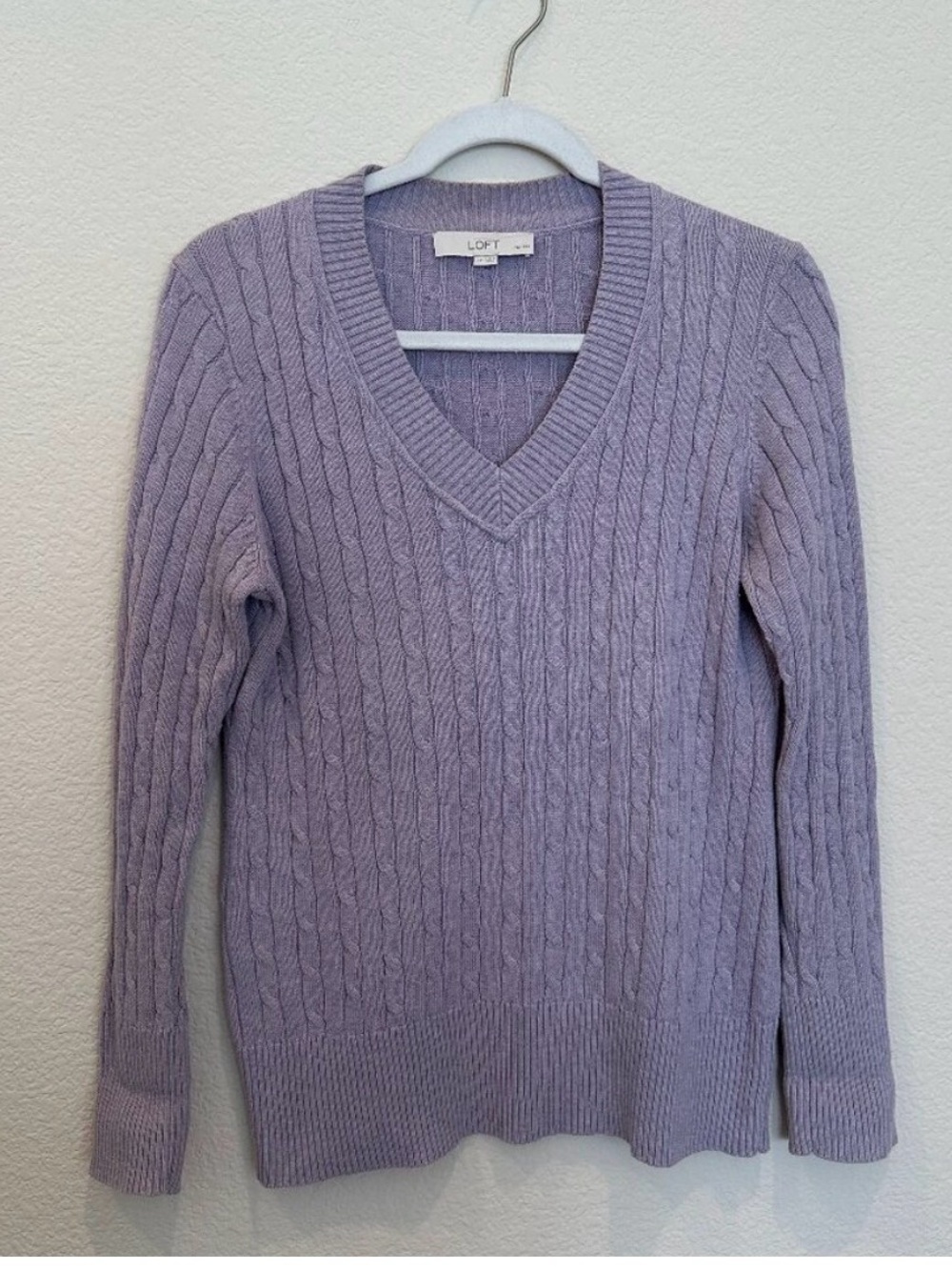 Loft Purple V-neck Sweater